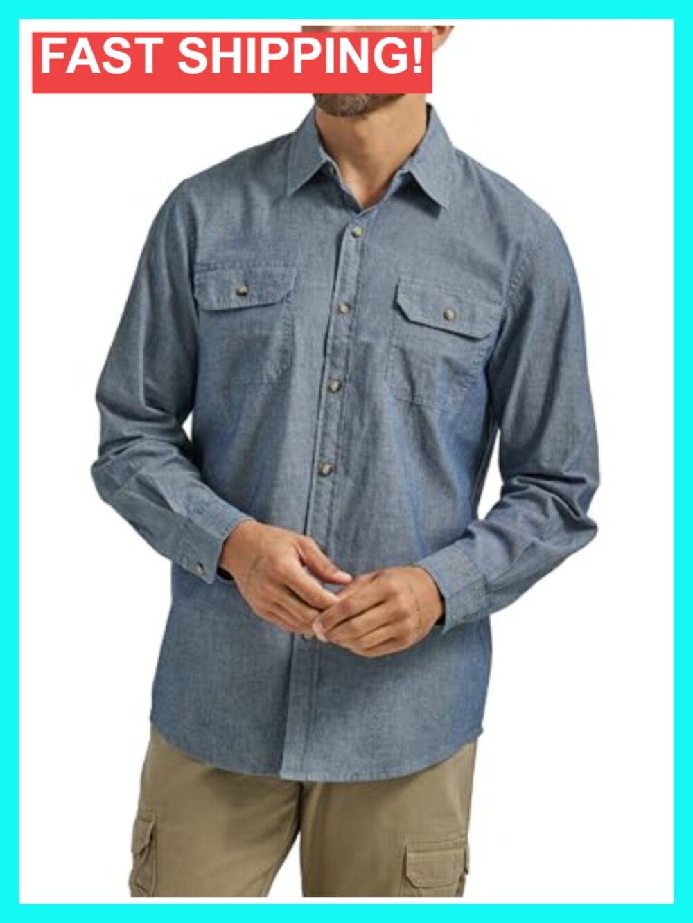 Long Sleeve Classic Woven Shirt - Relaxed Fit Button Down